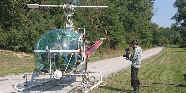 Karlsruhe Hubschrauber Luftaufnahmen Kamera Drohne